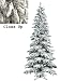 7.5' Slim Snow Flocked Layered Utica Fir Artificial Christmas Tree - Unlit