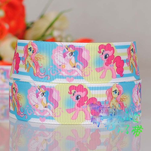 10 Yards 7/8 Inch My Little Pony Printed Grosgrain Ribbon Polyester Cartoon Ribbon for Bows