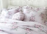 Shabby and Elegant Pink Roses Cotton 4pc Bedding sheet set, King Size