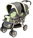 Poussette double �ges rapproch�s-Gris...