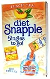 Diet Snapple Singles to Go PeachTea (6 Sticks in each box) 4 BOXES