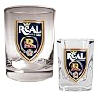 Real Salt Lake Soccer Rocks Glass and Square Shot Glass Set - Primary Logo MAJOR-LEAGUE-SOCCER Soccer