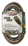 Coleman Cable 02597 12/3 25-Foot Outdoor Camouflage Cord, Green/Beige