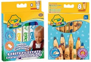 Crayola 10961 - 8 Erste Filzstifte und 8 Jumbo Buntstifte
