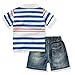 Ferenyi Toddler Boys Clothing Boys' Solid Pique Polo Shirt and Denim Shorts Sets (2 years)