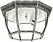 Trans Globe Lighting 4907 SWI Outdoor Angelus 6.5" Flushmount Lantern, Swedish Iron