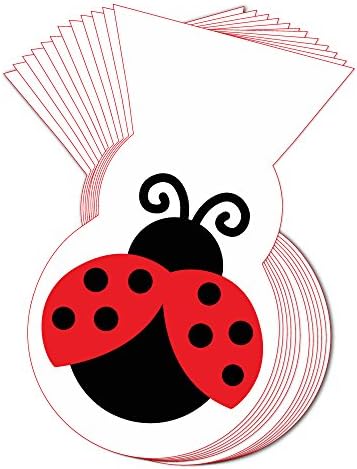 Ladybug Fancy Shaped Cello Treat Bag 24pk