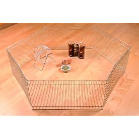 Outdoor run for small animals, galvanized, 6 elements of 48 � 25 cm