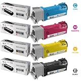 LD © Dell Compatible 1320/1320c Set of 4 High Yield Toner Cartridges: 1 Black KU052, Cyan KU053, Magenta KU055, and Yellow KU054
