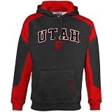 Utah Utes Charcoal-Crimson Challenger Heathered Hoody Sweatshirt