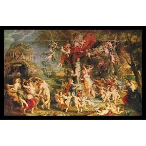 Peter Paul Rubens (Venus Festival) White Wood-Mounted Art Poster Print - 13