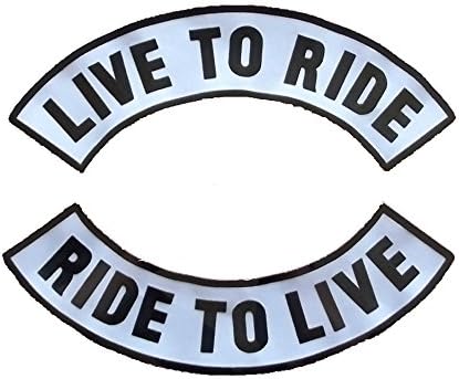 Live to Ride Large Rocker Back Patch Motorcycle Biker 1A