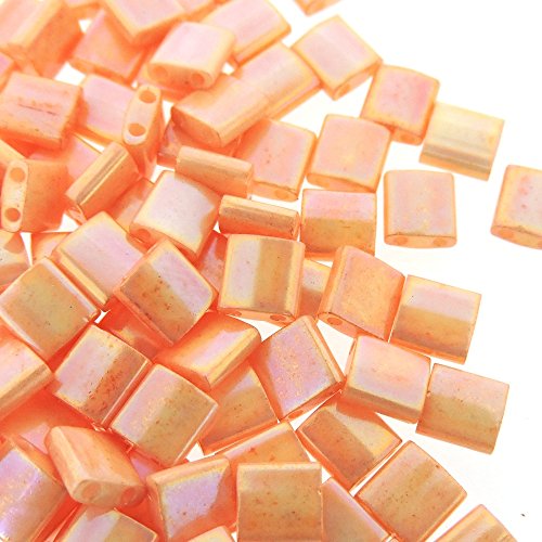 Crystal AB Tila Beads 7.2 Gram Tube By Miyuki Are A 2 Hole Flat Square...