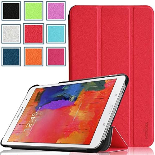 Pellem 2014SCR Samsung Galaxy Tab Pro 8.4 Case - Ultra Slim Lightweight SmartCover Stand Case for SM-T320 / T321 / T325 Samsung Galaxy Tab Pro 8.4 Inchs Tablet(With Smart Cover Auto Wake/Sleep), Red
