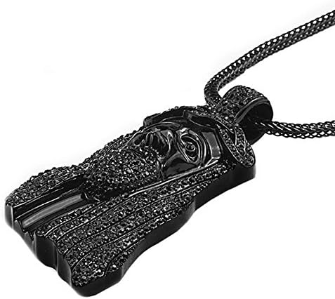 Jesus pendant head high quality alloy electroplating accessories factory direct (Black)