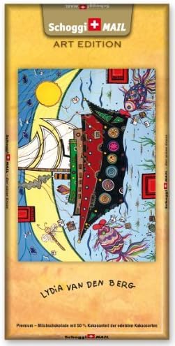 Greeting Card & Premium Swiss Chocolate - Art Edition Lydia van den Berg - Post Boat