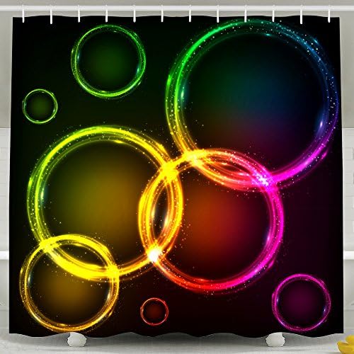 Custom Light Of Refinement Background Non-hardening Shower Curtain With Hook Color White Size 72*72inch