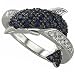 14K White Gold Blue Sapphire Diamond Dolphin Ring
