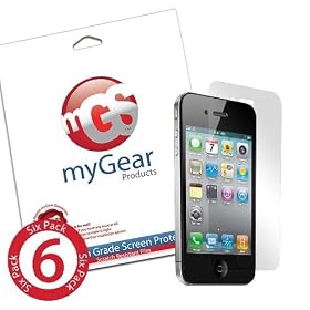 myGear Products SunBlock Screen Protector Film for iPhone 4 - (6 Pack) Anti-Glare