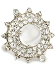 Nam Cho "Bulls Eye" White Rose-Cut Diamond Cocktail Ring in 18k, Size 7