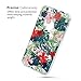 GMYLE iPhone 6 Floral Case, iPhone 6 /6s Pattern Case Hybrid [Anti Shock] TPU Bumper +[Scratch Resistant] Tropical Back Cover Clear with Design Protective Case for iPhone 6s / 6- Red Hibiscus