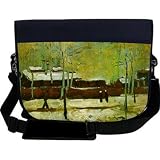 Van Gogh Art Old Station NEOPRENE Laptop Sleeve Bag Messenger Bag - Laptop Bag -Notebook Bag - for Macbook Pro, Aspire, Samsung, Acer, ASUS, Dell, HP, Lenovo, Sony, Toshiba Unisex - Ideal Gift for all occassions!