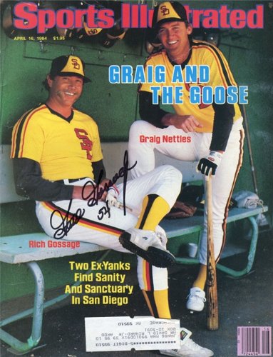 Goose Gossage Autographed/Signed Sports Illustrated April 16, 1984