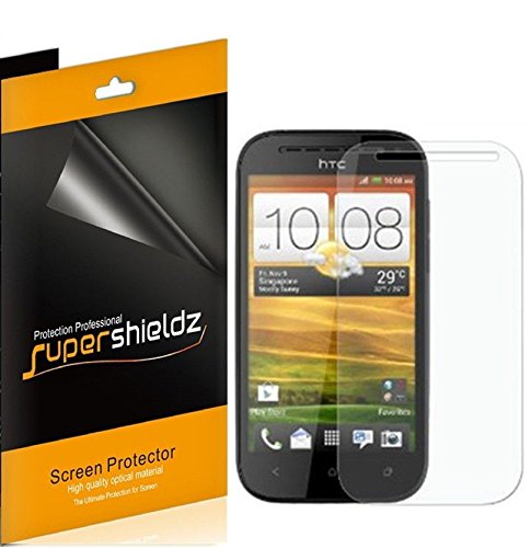 [6-Pack] SUPERSHIELDZ- High Definition Clear Screen Protector Shield For HTC One SV (Boost Mobile , Cricket) + Lifetime Replacements Warranty [6 Pack] - Retail Packaging