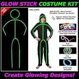 Glow Stick Costume Kit, Boys Medium, Green & Multicolor