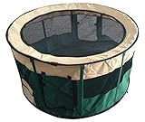 Puppy Playpen for Medium/Small Pets - Dog Crates and Kennels Indoor/Outdoor - Steel Frame Portable Play Yard 45 x 45 x 23ins - Washable Strong Oxford Fabric Sides