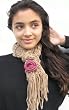 Handmade Lightweight Scarf - Taupe (100% Hand-knitted)