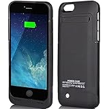 For iphone 6 Black 3500mAh External Battery 4.7" Case Charger Portable Charger Battery Back Up Power Bank Rechargeable Power Case with Stand 4.7inch for iphone 6
