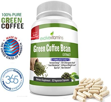 100% Pure Green Coffee Bean Extract 800 Mg - Natural Diet Pills for Men and Women to Aid in Weight Loss and Appetite Suppression