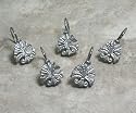 Fluer Di Lis Silver Decorative Shower Curtain Hooks