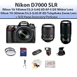 Nikon D7000 3.0-Inch LCD 16.2MP DX-Format CMOS Digital SLR (BLACK) with Nikon 18-105mm f/3.5-5.6G ED AF-S DX Nikkor Autofocus Lens and Nikon AF-S VR Zoom-NIKKOR 70-300mm f/4.5-5.6G IF-ED Telephoto Zoom Lens + SSE Best Value 16GB, Flash, Lens and Tripod Complete Accessory Package