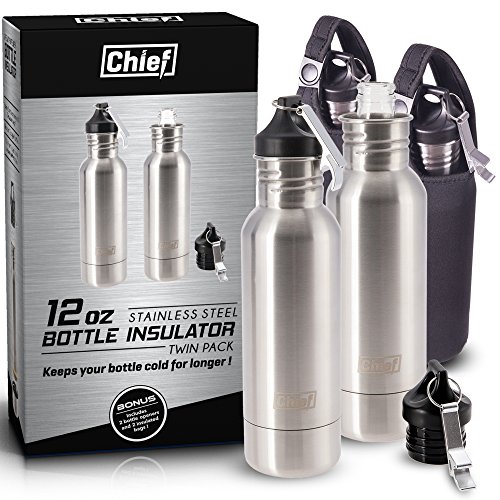 Chief Stainless Steel Beer Bottle Cooler Insulator (Single)