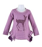diamante trimmed deer graphic tunic top