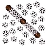 Fine Silver Plated Lead-Free Pewter Daisy Spacer Beads 3mm (50)