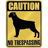 New  Caution : Rottweiler - No Trespassing  Parking Sign Dog