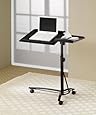 Coaster Desks Laptop Computer Stand with Adjustable Swivel Top and Casters