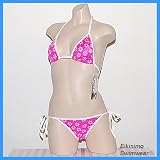 Butterfly Cheekhugger Bikini (Hot Pink Daisy Print) A/B Cup