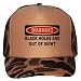 WARNING BLACK HOLES ARE OUT OF SIGHT Adult Brown Camo Mesh Back Hat / Baseball Cap