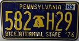 Pennsylvania Bicentennial State '76 License Plate