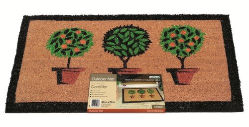 GARDMAN GARDMAT TOPIARY COIR DOORMAT 45 X 75 CM OUTDOOR/HOME NEW