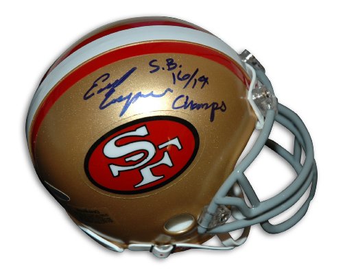 Buy Earl Cooper Autographed San Francisco 49ers Mini Helmet Inscribed SB16 19 Champs by No manufacturer