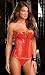 Dreamgirl Vinyl Corset with Heart Cut Out & Thong