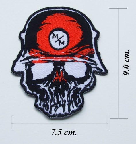 Metal Mulisha Embroidered Iron on Patch 1 Piece Black/Red.