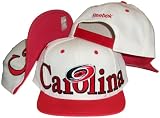 Carolina Hurricanes White/Red Two Tone Plastic Snapback Adjustable Plastic Snap Back Hat / Cap
