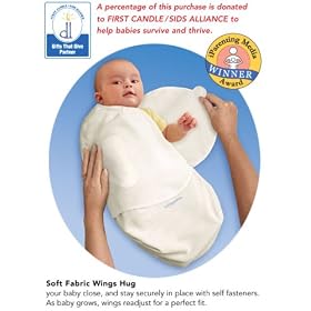 Kiddopotamus Swaddle Me Microfleece - Ivory - Small
