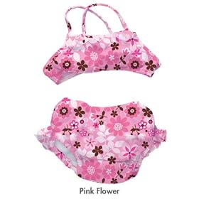 Bikini Pink Flower 6-12 mos.